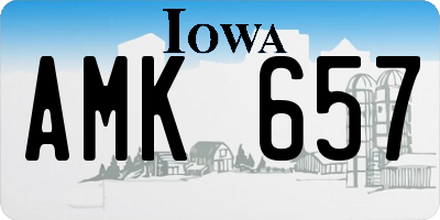 IA license plate AMK657