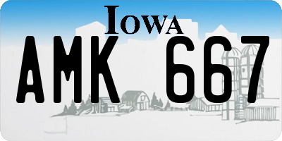 IA license plate AMK667