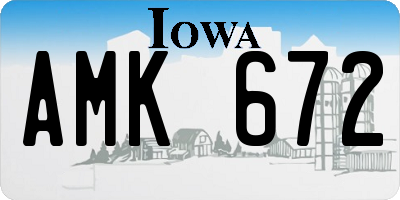 IA license plate AMK672