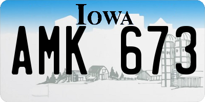 IA license plate AMK673