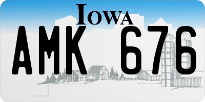 IA license plate AMK676