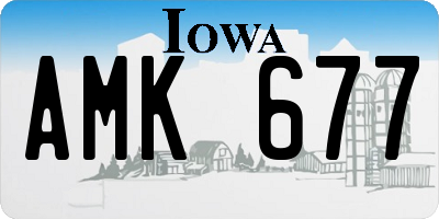 IA license plate AMK677