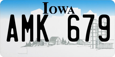 IA license plate AMK679