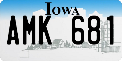 IA license plate AMK681