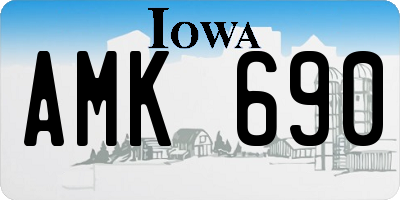 IA license plate AMK690