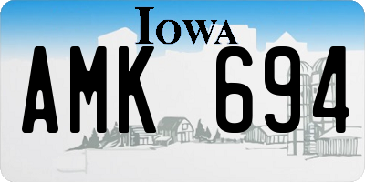 IA license plate AMK694