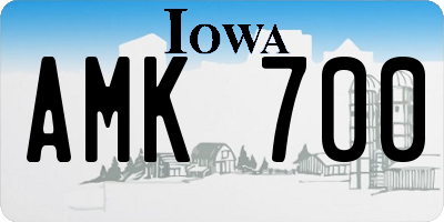 IA license plate AMK700