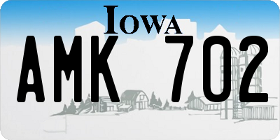 IA license plate AMK702