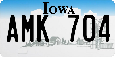 IA license plate AMK704