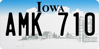 IA license plate AMK710