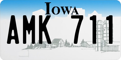 IA license plate AMK711