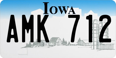 IA license plate AMK712