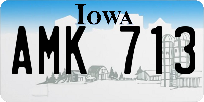 IA license plate AMK713