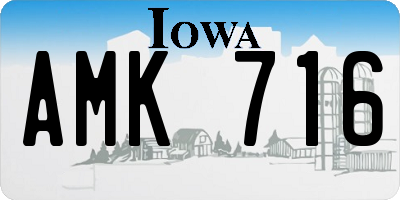 IA license plate AMK716