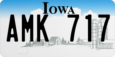 IA license plate AMK717