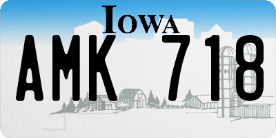 IA license plate AMK718