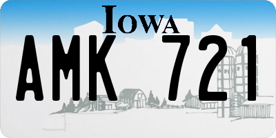 IA license plate AMK721