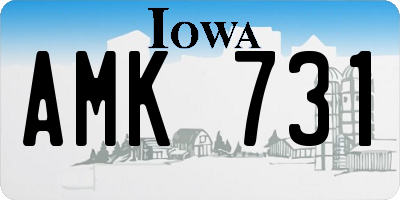 IA license plate AMK731