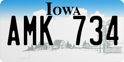 IA license plate AMK734