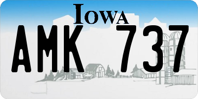 IA license plate AMK737
