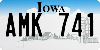 IA license plate AMK741