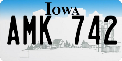 IA license plate AMK742