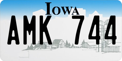 IA license plate AMK744