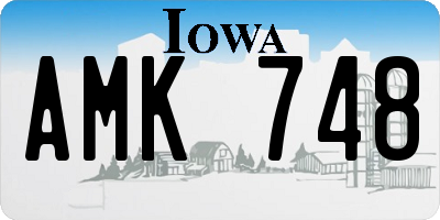 IA license plate AMK748