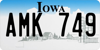 IA license plate AMK749