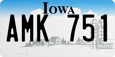 IA license plate AMK751
