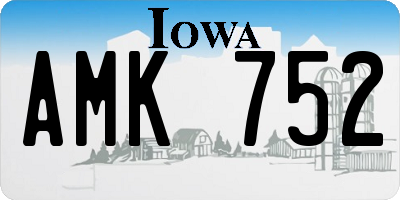 IA license plate AMK752