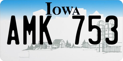 IA license plate AMK753