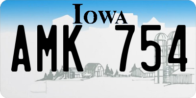 IA license plate AMK754