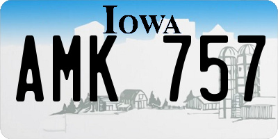 IA license plate AMK757