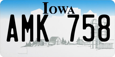 IA license plate AMK758
