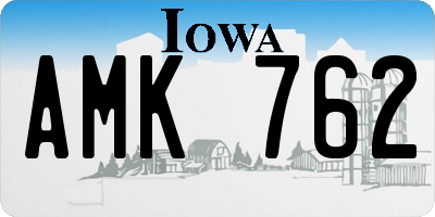 IA license plate AMK762