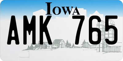 IA license plate AMK765