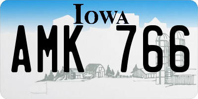 IA license plate AMK766