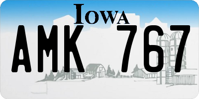 IA license plate AMK767
