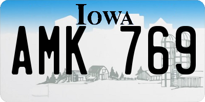 IA license plate AMK769