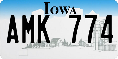 IA license plate AMK774