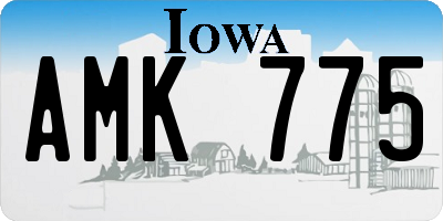 IA license plate AMK775