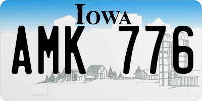 IA license plate AMK776