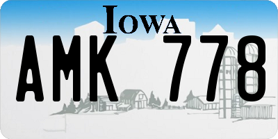 IA license plate AMK778