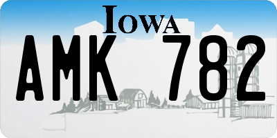 IA license plate AMK782