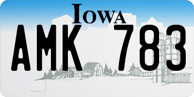 IA license plate AMK783