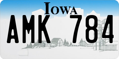 IA license plate AMK784