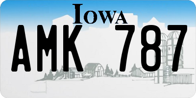 IA license plate AMK787