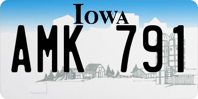 IA license plate AMK791