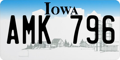 IA license plate AMK796